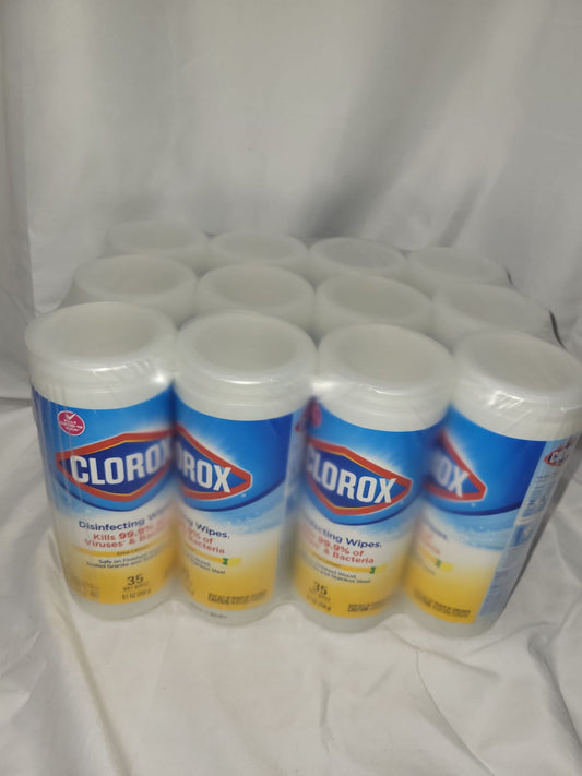 Clorox® Disinfecting Wipes, 7" x 8", Citrus Blend Scent, 35 Wipes Per Canister, Case Of 12 Canisters