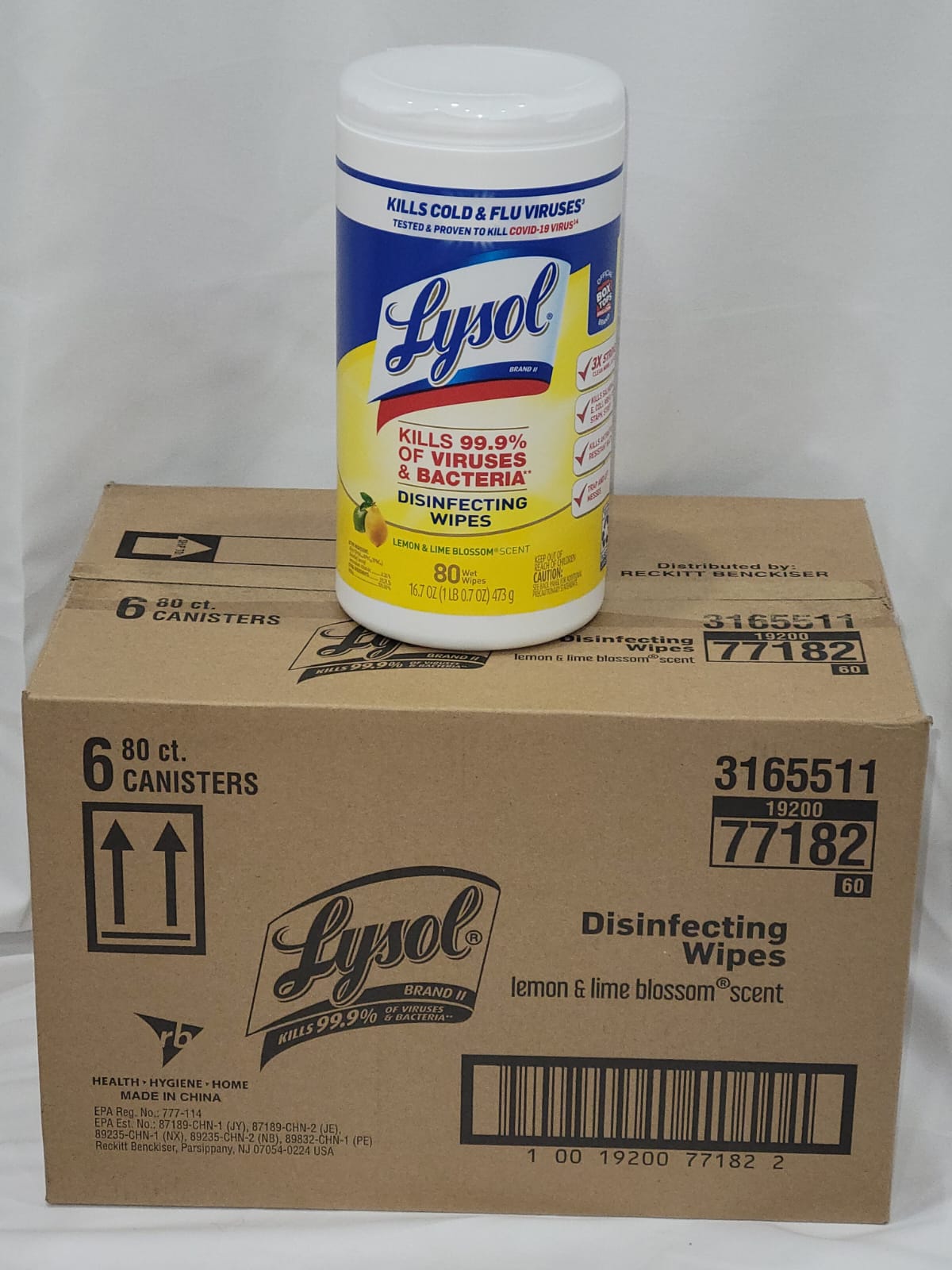 LYSOL WIPES 80 SHEETS, 6 PACK