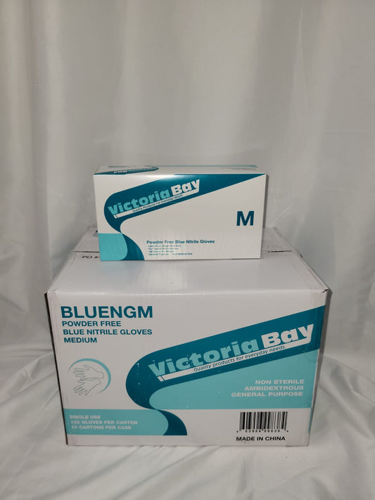 Blue Nitrile Gloves 10 boxes/case (1000)