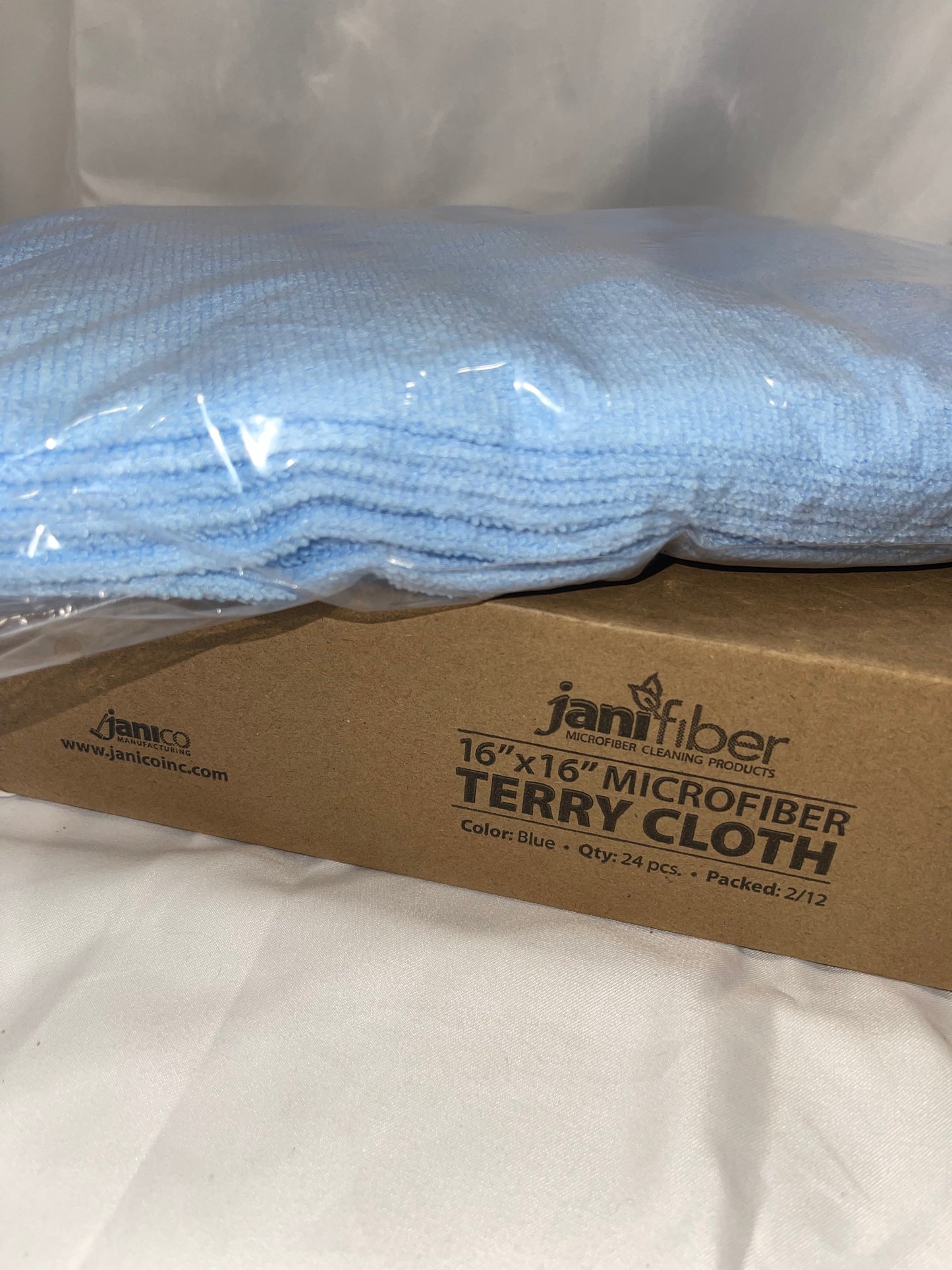 Blue Microfiber Terry Cloth 24 pack (packed 2/12)