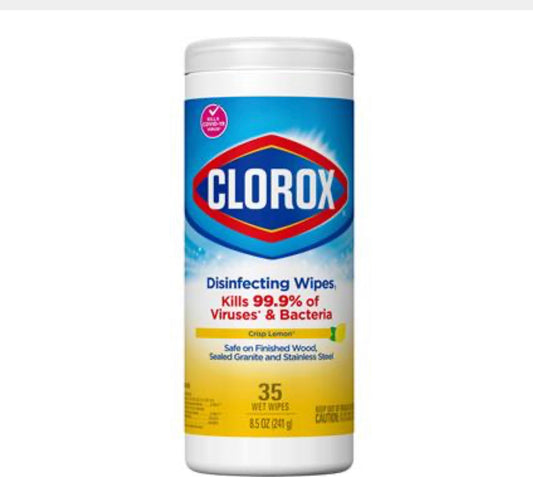 CLOROX disinfecting wipes,  35 count