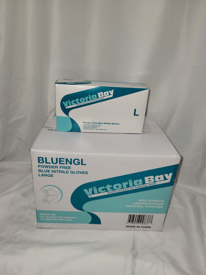 Blue Nitrile Gloves 10 boxes/case (1000)